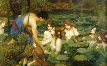 Hylas und die Nymphen griechischer weiblicher John William Waterhouse Ölgemälde